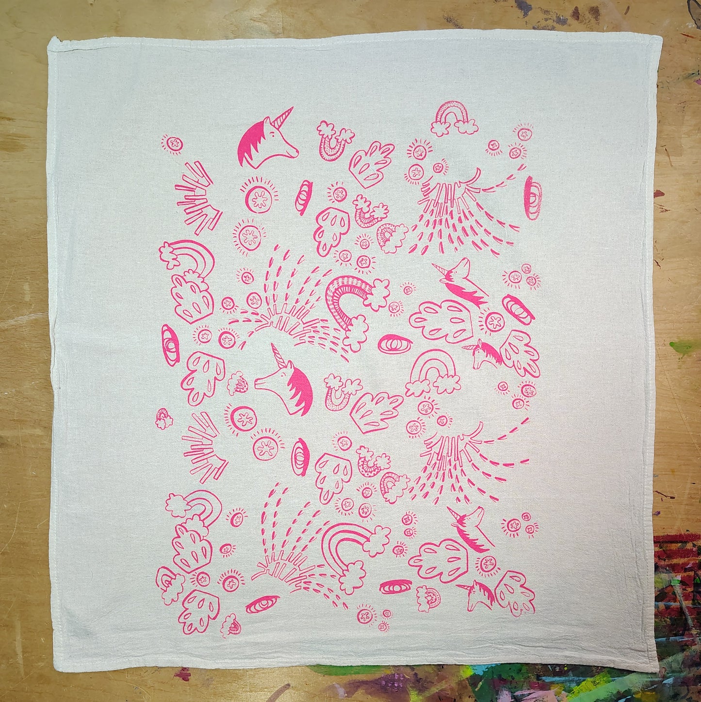 Surprisingly Large Unicorn Rainbow Kitchen Towel