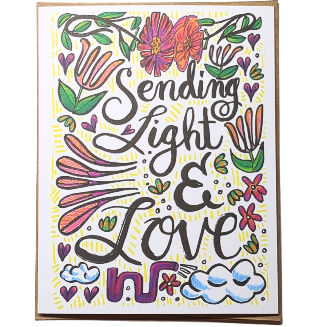 Greeting Card Sending Light and Love