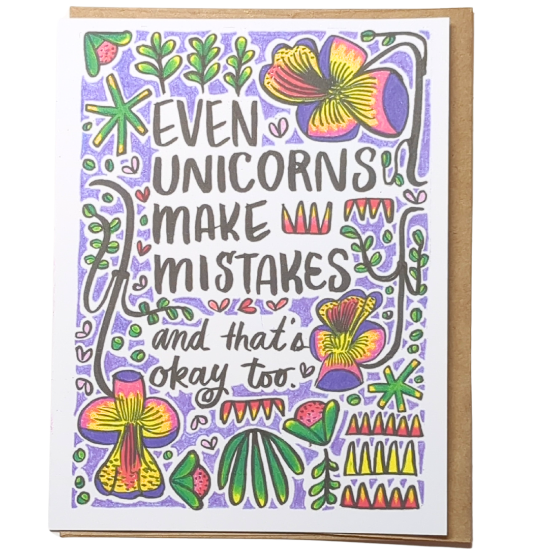 Greeting Card Even Unicorns Make Mistakes