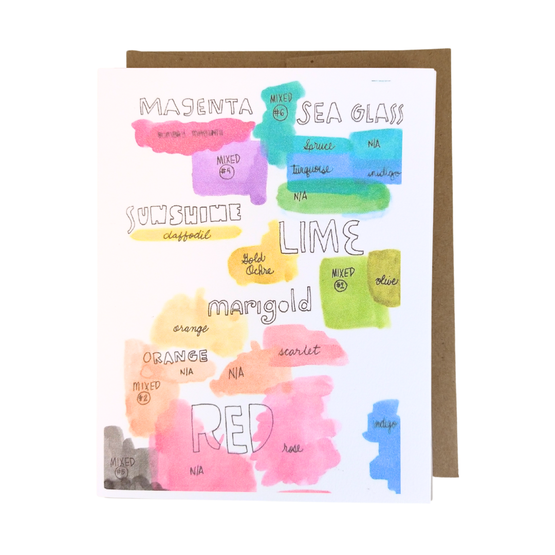 Greeting Card Color Names