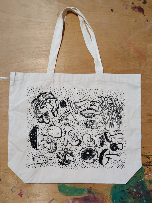 Tote Bag! Roomy EcoTote  Mushroomies