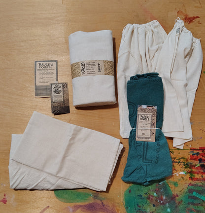 Set of 13 Towels and cotton bags Baker's Dozen