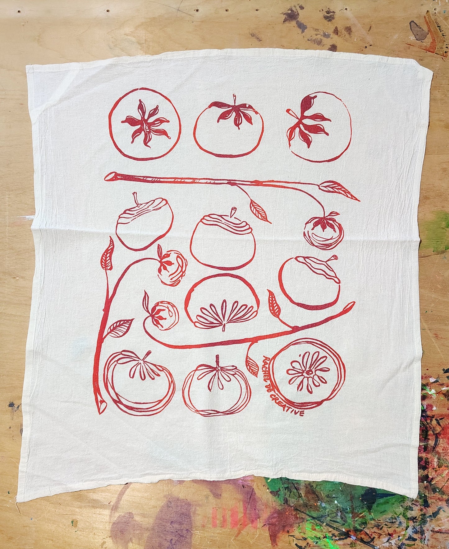 Surprisingly Large Persimmon Tomato Kitchen Towel
