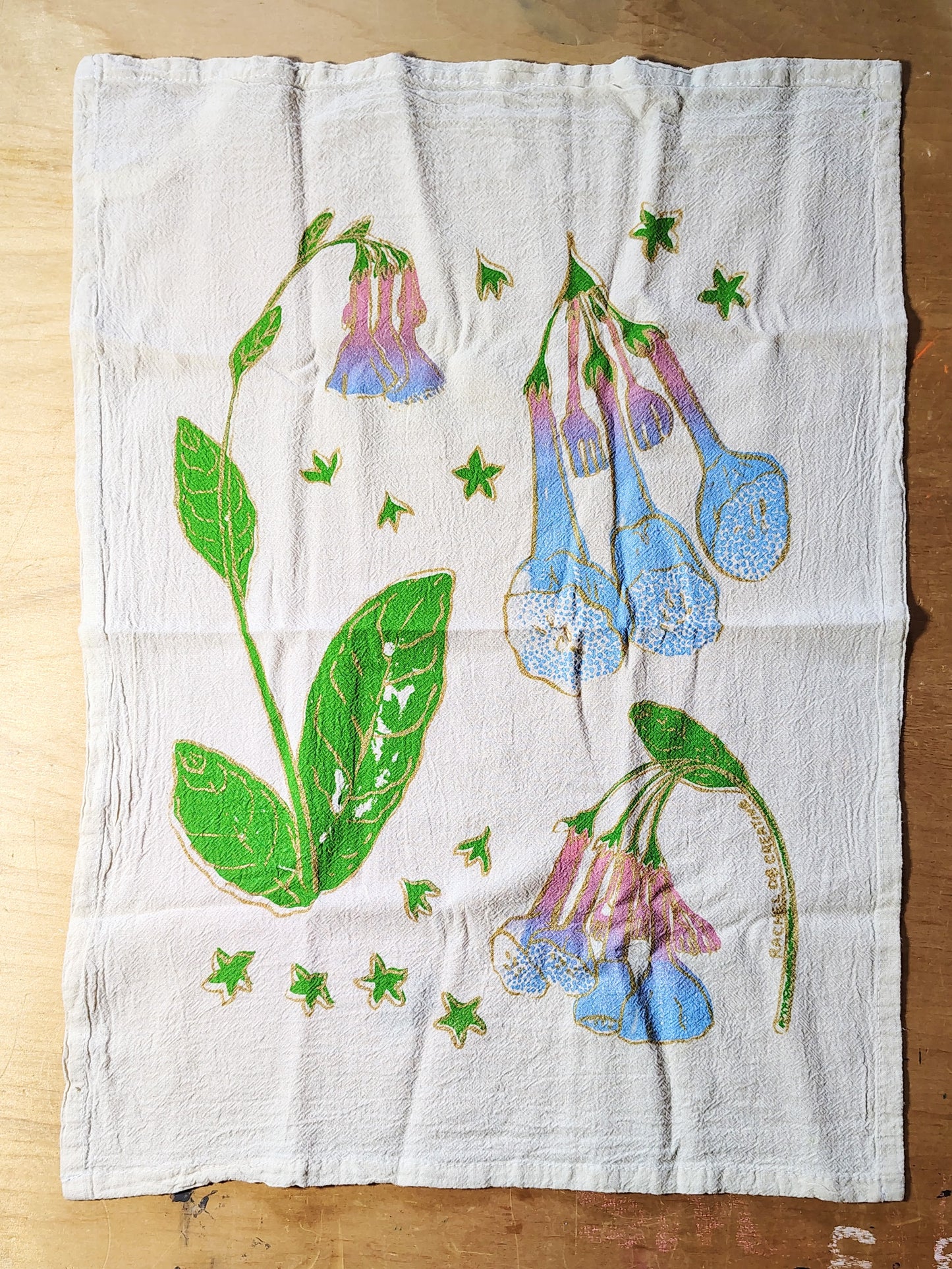 Virginia Bluebells Cotton Kitchen Towel