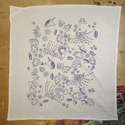 Surprisingly Large Unicorn Rainbow Kitchen Towel