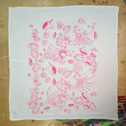 Surprisingly Large Unicorn Rainbow Kitchen Towel