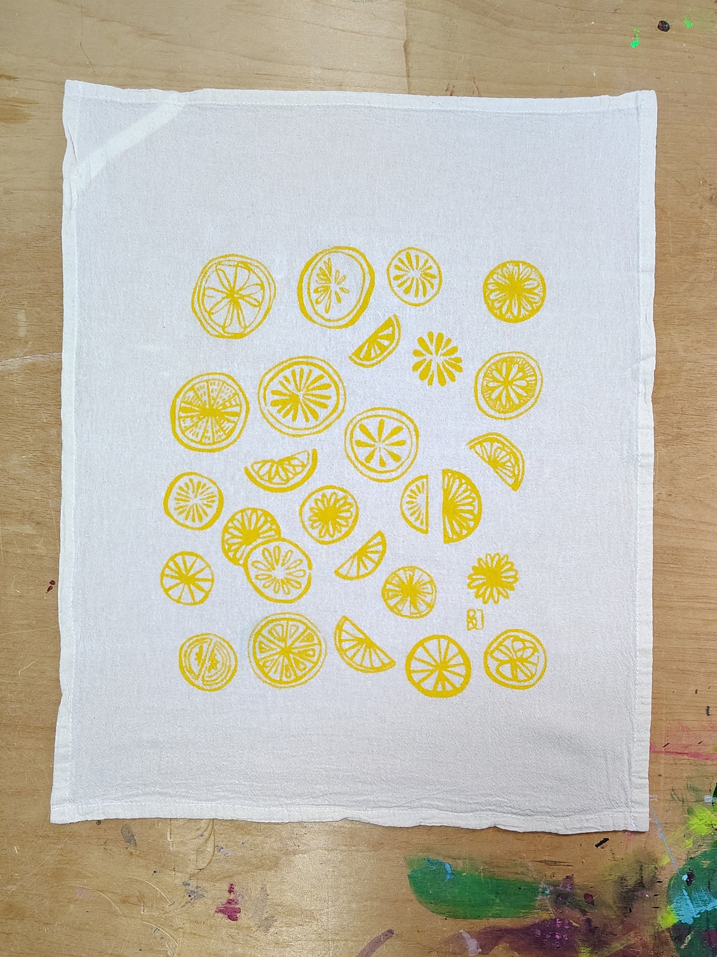 Citrus Tea Towel Flour Sack Towel
