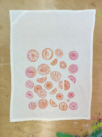 Citrus Tea Towel Flour Sack Towel