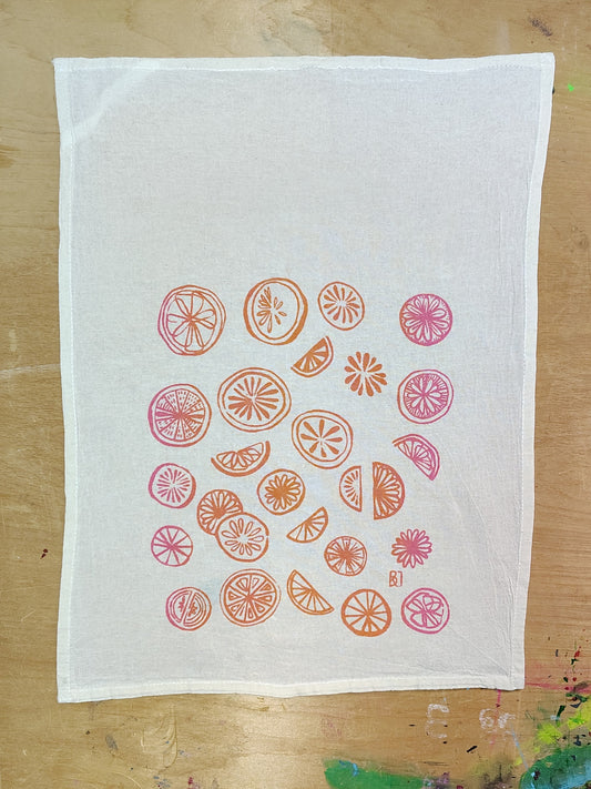 Citrus Tea Towel Flour Sack Towel