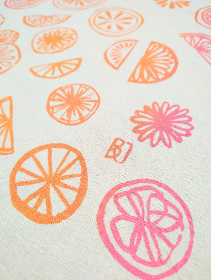 Citrus Tea Towel Flour Sack Towel