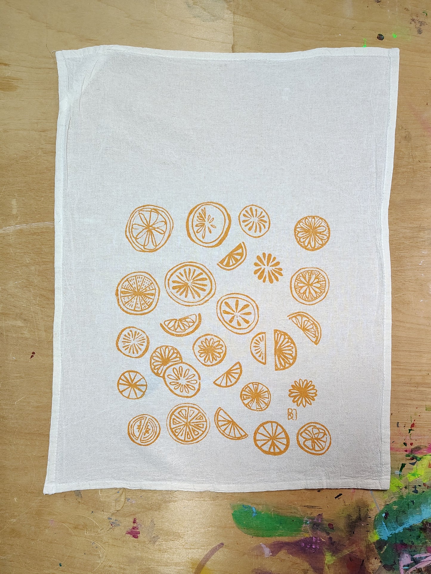 Citrus Tea Towel Flour Sack Towel