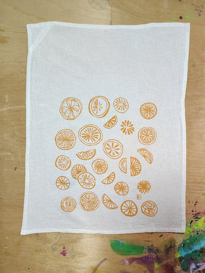 Citrus Tea Towel Flour Sack Towel