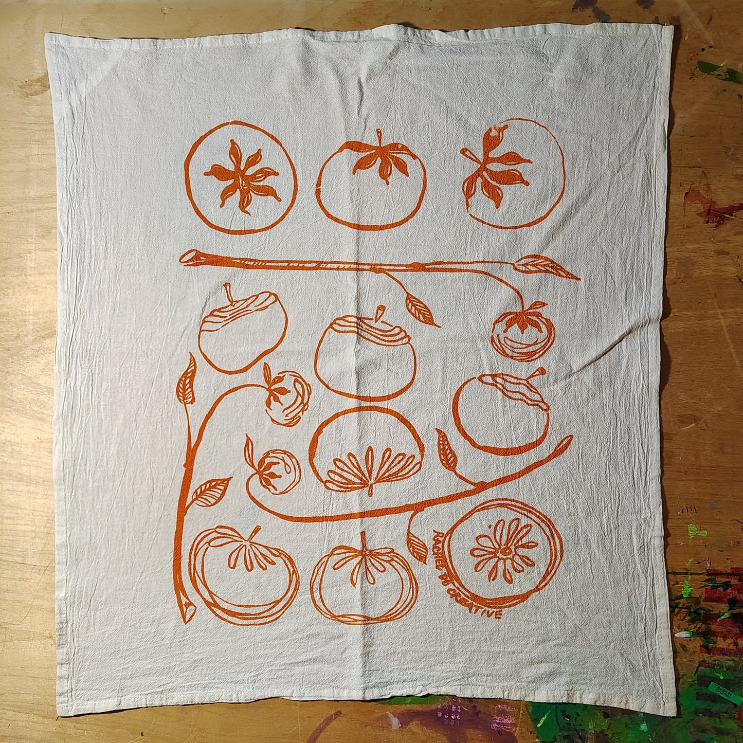 Surprisingly Large Persimmon Tomato Kitchen Towel
