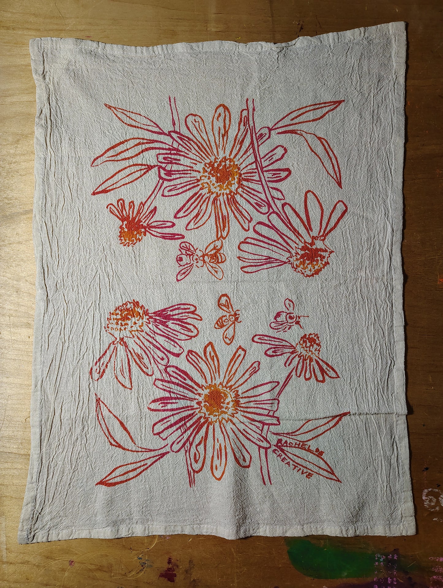 Purple Coneflower Cotton Flour Sack Towel