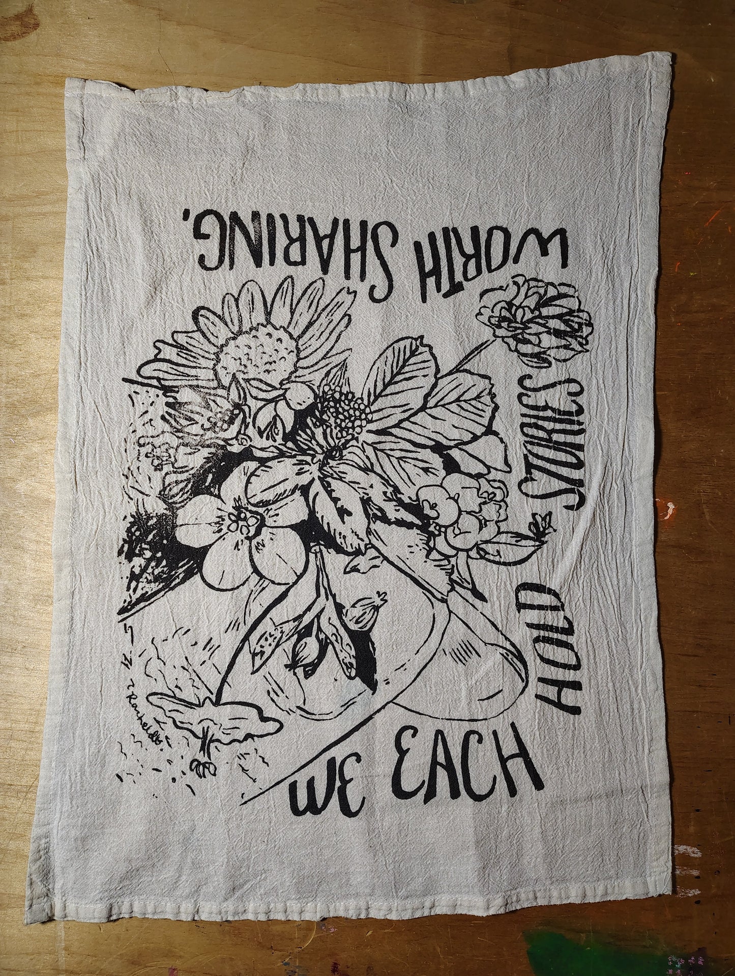 Stories Worth Sharing Flour Sack Kitchen Towel