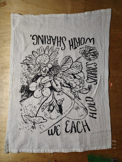 Stories Worth Sharing Flour Sack Kitchen Towel