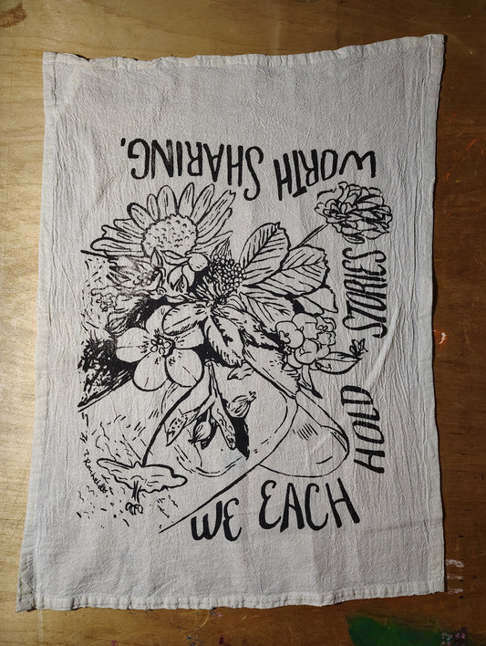 Stories Worth Sharing Flour Sack Kitchen Towel