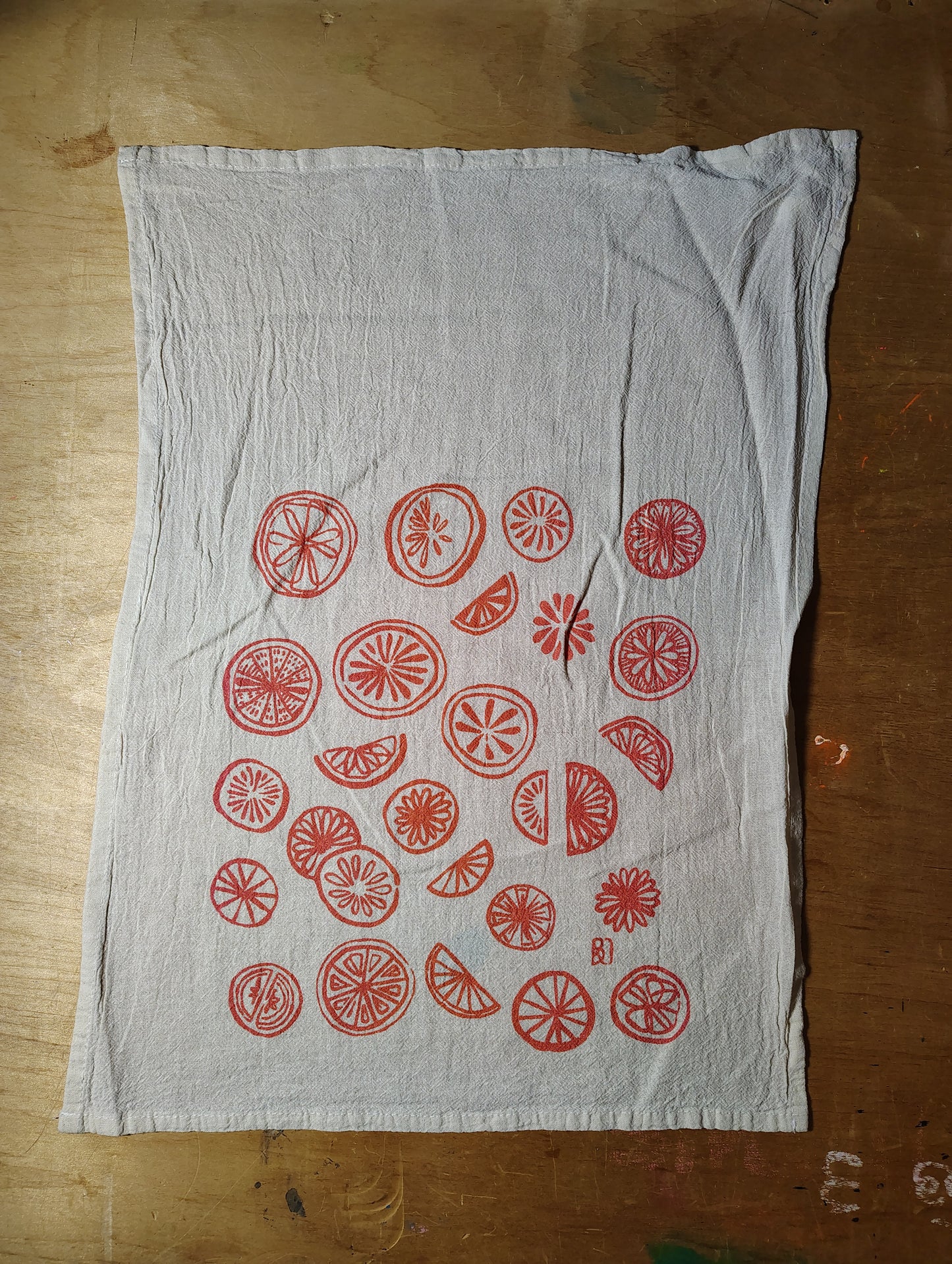 Citrus Tea Towel Flour Sack Towel