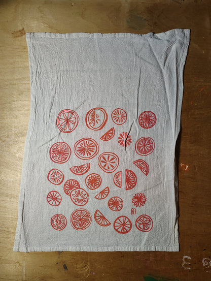 Citrus Tea Towel Flour Sack Towel