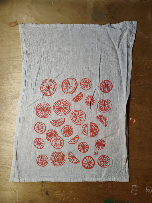 Citrus Tea Towel Flour Sack Towel